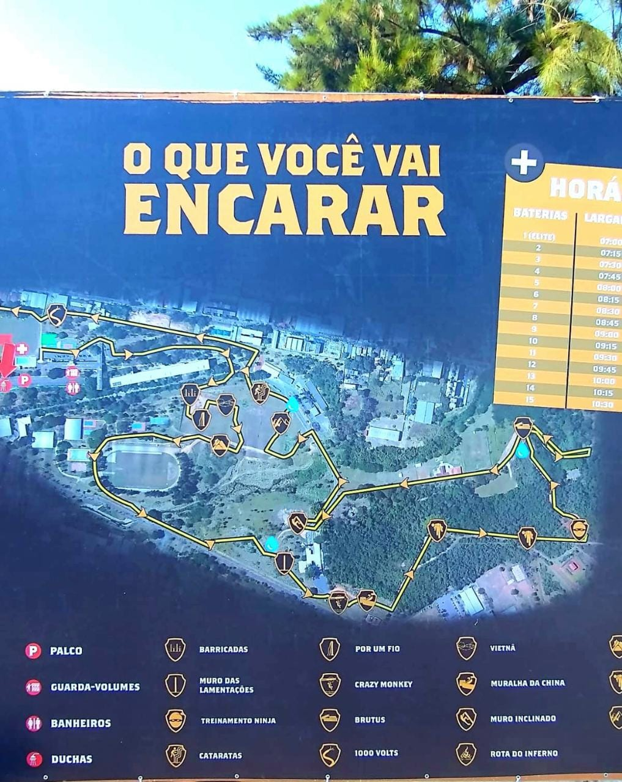 mapa da corrida